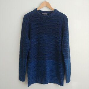 Mountain Ridge Mens 100% cotton thick sweater size Medium dark blue